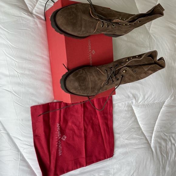 Andrea Ventura Firenze Suede Lace-Up Boots - Picture 3 of 13